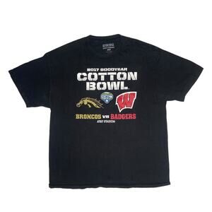 2017 Cotton Bowl Broncos VS Badgers Football T-shirt size XL